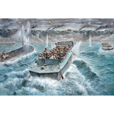 LCVP avec l'infanterie américaine , série D-DAY - Normandie 1944 - ITALERI 6524 - 1/35