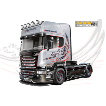 SCANIA R730 V8 Streamline, silver griffin - ITALERI 3906 - 1/24