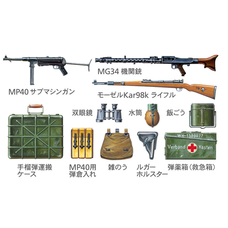 Coffret d'infanterie allemande, milieu 2nd Guerre mondiale - TAMIYA 35371 - 1/35