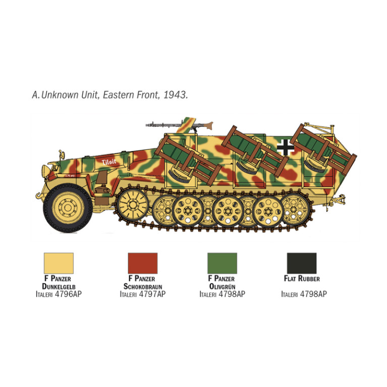 Sd. Kfz. 251/1 Wifrrahmen Stuka zu Fuss - ITALERI 7080 - 1/72