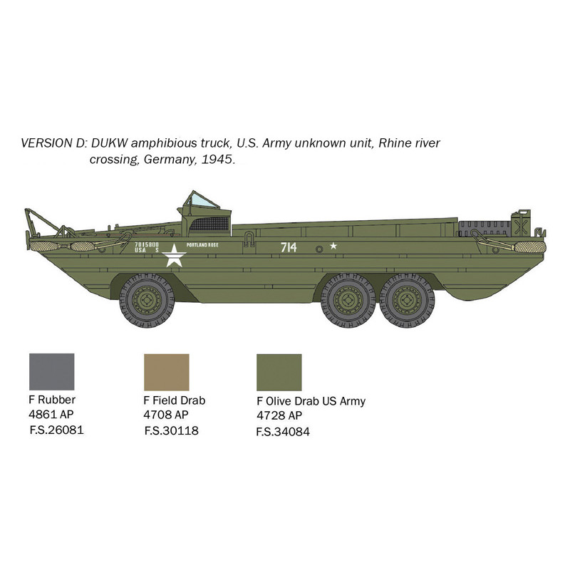 Camion GMC DUKW 2 ½ Tonnes, version amphibie, Anniversaire 80 ans D-Day - ITALERI 7022 - 1/72