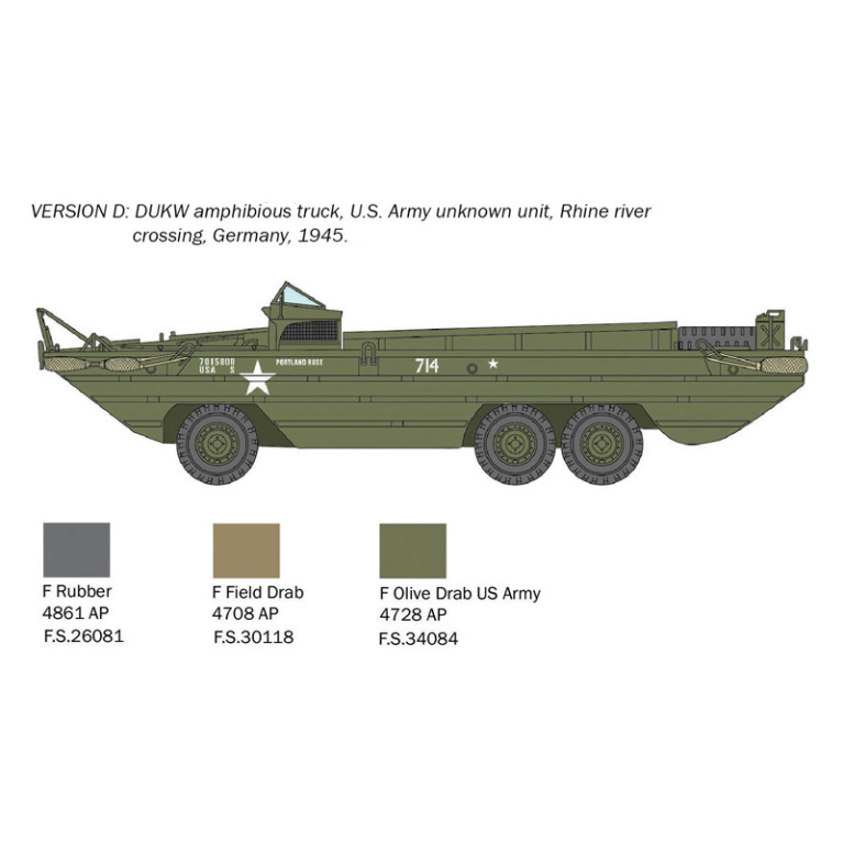 Camion GMC DUKW 2 ½ Tonnes, version amphibie, Anniversaire 80 ans D-Day - ITALERI 7022 - 1/72