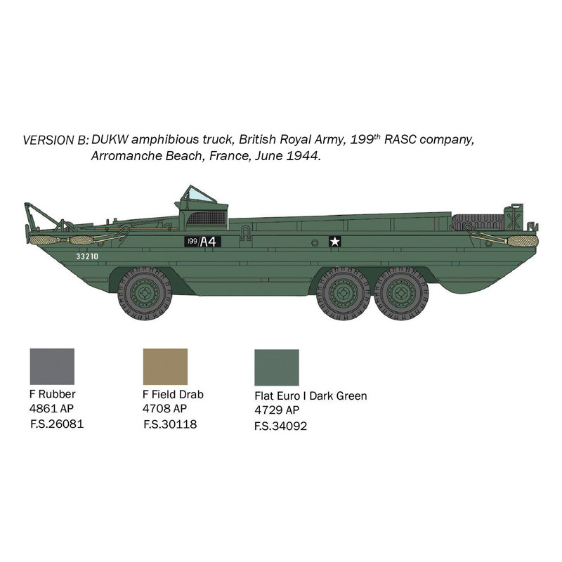 Camion GMC DUKW 2 ½ Tonnes, version amphibie, Anniversaire 80 ans D-Day - ITALERI 7022 - 1/72