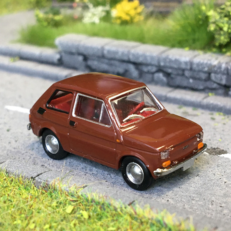 Fiat 126, marron, 1972 - BREKINA 22372 - HO 1/87
