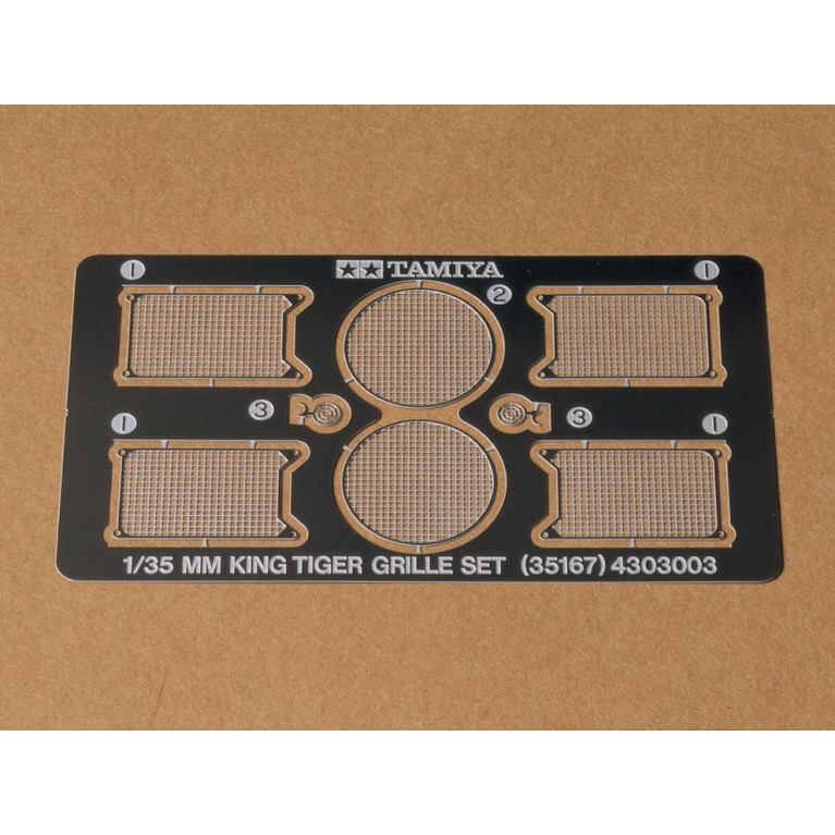 Ensemble de grilles photo-découpées pour King Tiger allemand - TAMIYA 35167 - 1/35