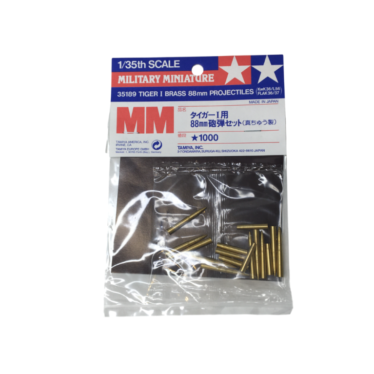 Projectiles en laiton de 88mm au 1/35e de Tiger I (KwK36/L56/FLAK36/37) - TAMIYA 35189 - 1/35