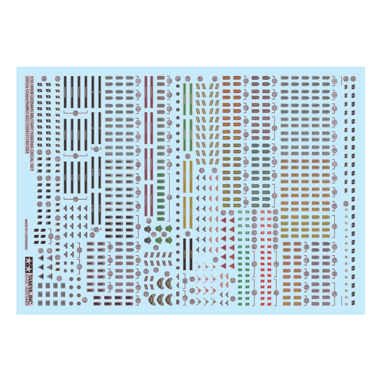 Ensemble d'insignes militaires allemands de la 2nd Guerre mondiale (Africa Corps/Waffen SS) - TAMIYA 12641 - 1/35