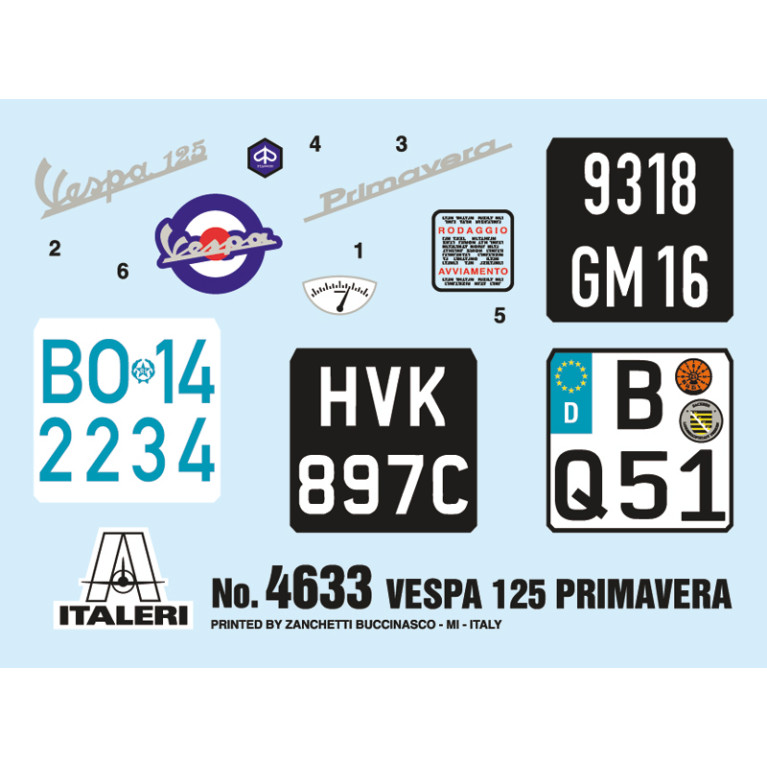 Vespa 125 Primavera - ITALERI 4633 - 1/9