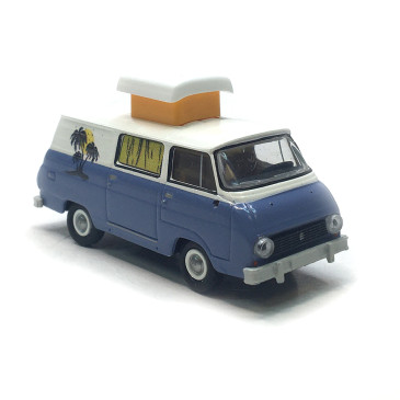 Skoda 1203, camping-car, blanc/bleu, 1968 - BREKINA 30823 - HO 1/87