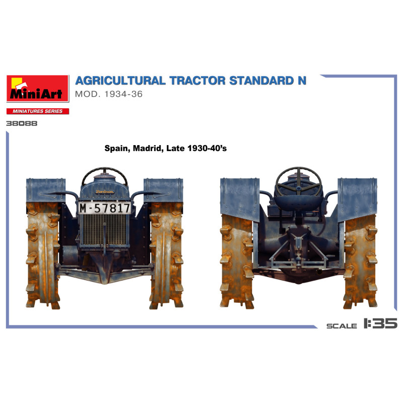 Tracteur agricole standard N, modèle 1934-1936 - MiniArt 38088 - 1/35 Tracteur agricole standard N, modèle 1934-1936 - MiniArt 38088 - 1/35