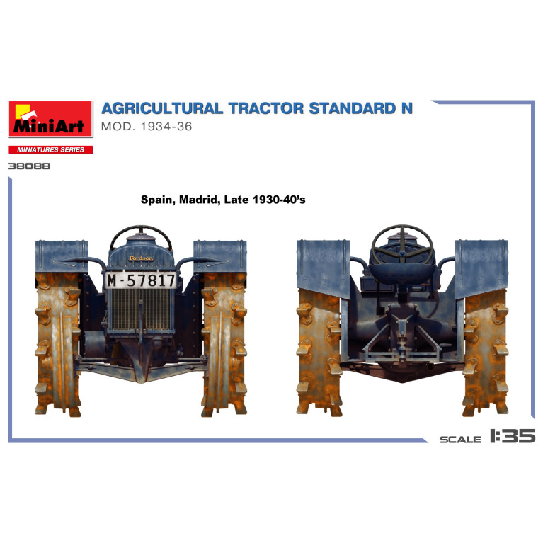 Tracteur agricole standard N, modèle 1934-1936 - MiniArt 38088 - 1/35 Tracteur agricole standard N, modèle 1934-1936 - MiniArt 38088 - 1/35