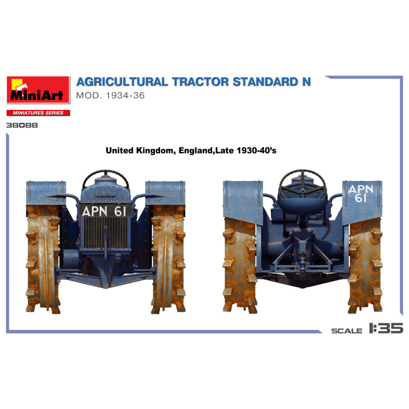 Tracteur agricole standard N, modèle 1934-1936 - MiniArt 38088 - 1/35 Tracteur agricole standard N, modèle 1934-1936 - MiniArt 38088 - 1/35