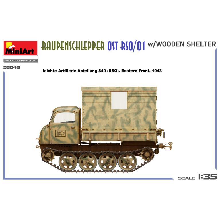Raupenschlepper OST RSO/01, avec abri en bois - MiniArt 53048 - 1/35