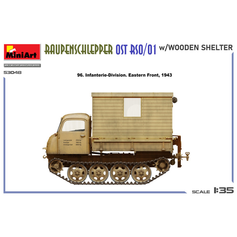 Raupenschlepper OST RSO/01, avec abri en bois - MiniArt 53048 - 1/35