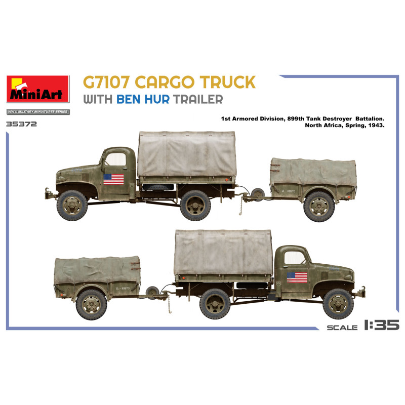Camion cargo 1.5 T 4x4, avec remorque - MiniArt 35372 - 1/35