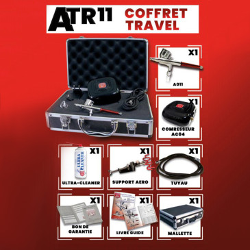 Coffret Aérographe Travel Ultra Polyvalent - Prince August ATR11