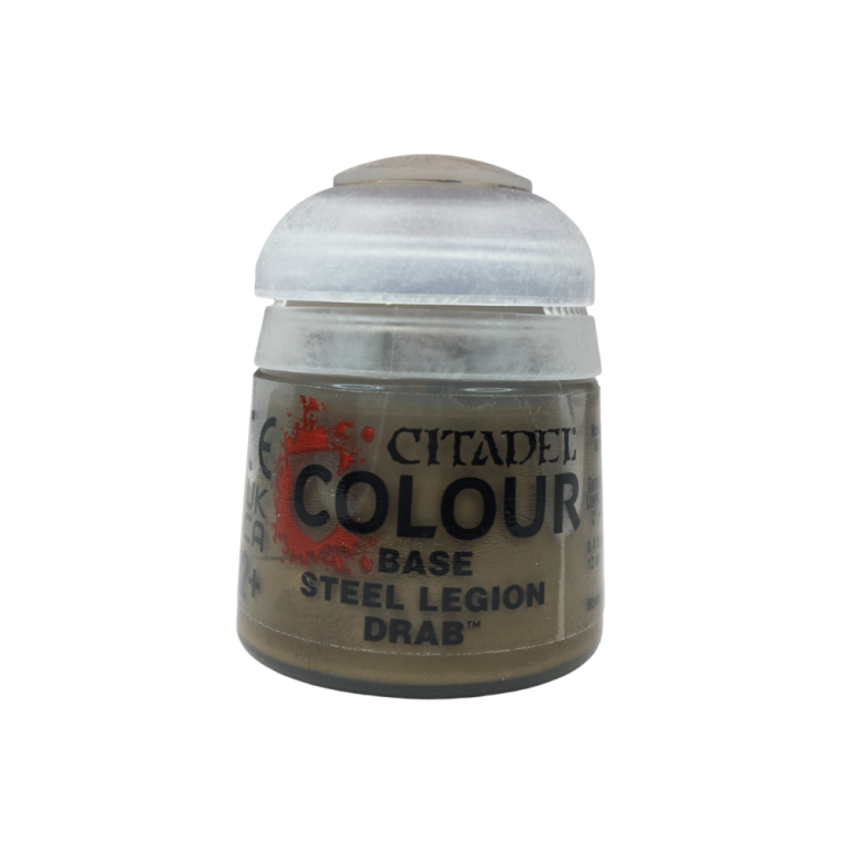 Peinture Base Steel Legion Drab, 12ml, Citadel 21-17 Peinture Base Steel Legion Drab, 12ml, Citadel 21-17