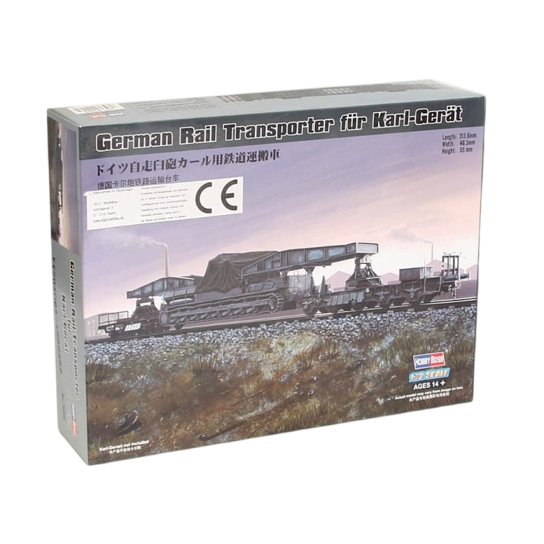 Train German Rail Transporter Für Karl-Gerät  - 1/72 - HOBBYBOSS 82906