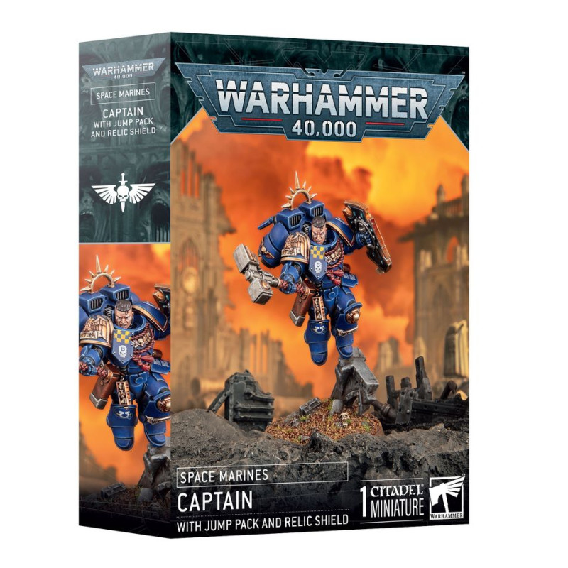 Warhammer 40 000, Space Marines : Capitaine avec réacteur dorsal et bouclier relique - WARHAMMER 48-102