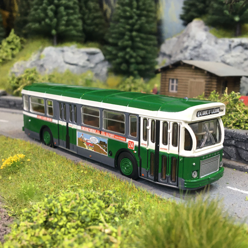 Autobus SAVIEM SC10, 0-4-4, RATP ligne 24 (Gare Saint Lazare - Alfort), 1974, exclusif - BREKINA 4360 - HO 1/87