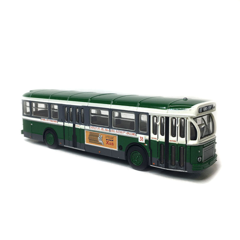Autobus SAVIEM SC10, 0-4-4, RATP ligne 38 (Gare de l'Est - Porte d'Orléans), 1974, exclusif - BREKINA 4361 - HO 1/87