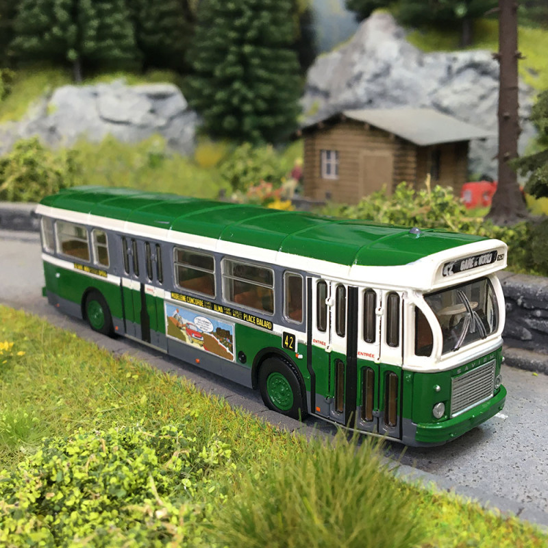 Autobus SAVIEM SC10, 0-4-4, RATP ligne 42 (Gare du Nord - Place Balard), 1974, exclusif - BREKINA 4362 - HO 1/87