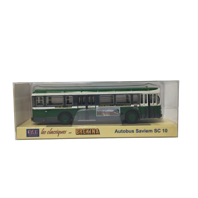 Autobus SAVIEM SC10, 0-4-4, RATP ligne 42 (Gare du Nord - Place Balard), 1974, exclusif - BREKINA 4362 - HO 1/87