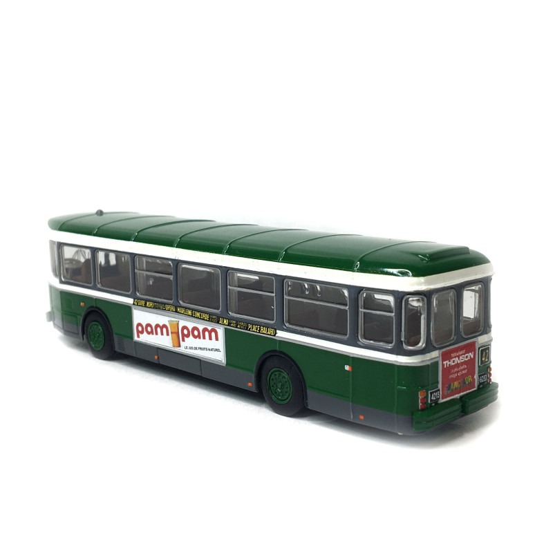 Autobus SAVIEM SC10, 0-4-4, RATP ligne 42 (Gare du Nord - Place Balard), 1974, exclusif - BREKINA 4362 - HO 1/87