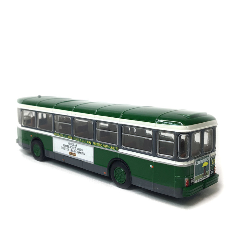 Autobus SAVIEM SC10, 0-4-4, RATP ligne 63 (Gare du Lyon - Porte de la Muette), 1974, exclusif - BREKINA 4363 - HO 1/87