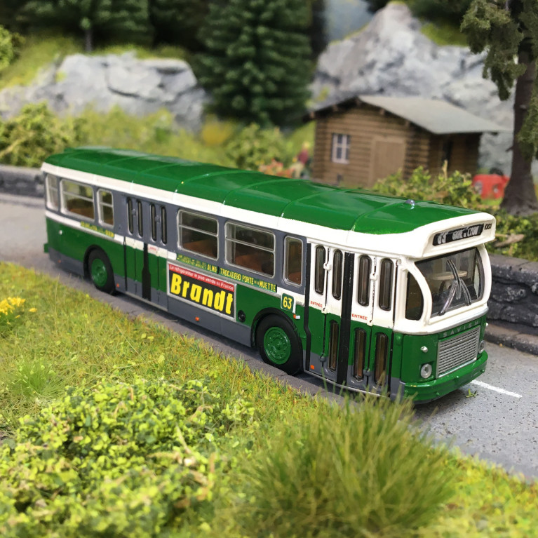 Autobus SAVIEM SC10, 0-4-4, RATP ligne 63 (Gare du Lyon - Porte de la Muette), 1974, exclusif - BREKINA 4363 - HO 1/87