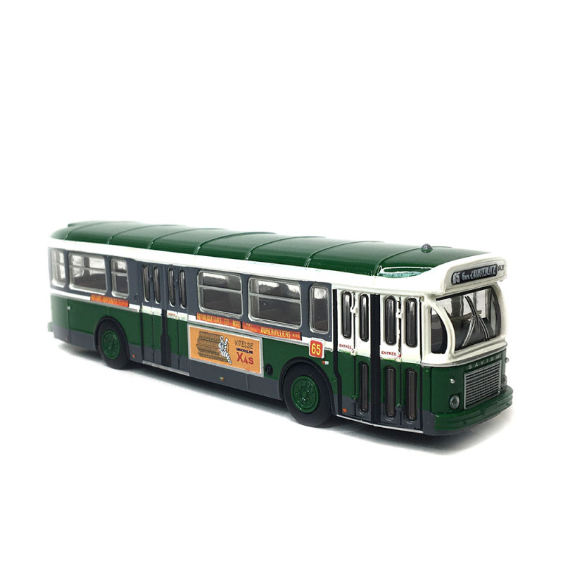 Autobus SAVIEM SC10, 0-4-4, RATP ligne 65 (Gare d'Austerlitz - Mairie d'Aubervilliers), 1974, exclusif - BREKINA 4364 - HO 1/87