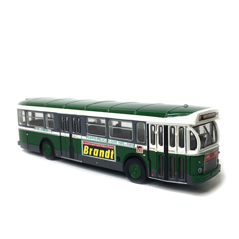 Autobus SAVIEM SC10, 0-4-4, RATP ligne 81 (Gare du Luxembourg - Porte de St Ouen), 1974, exclusif - BREKINA 4365 - HO 1/87