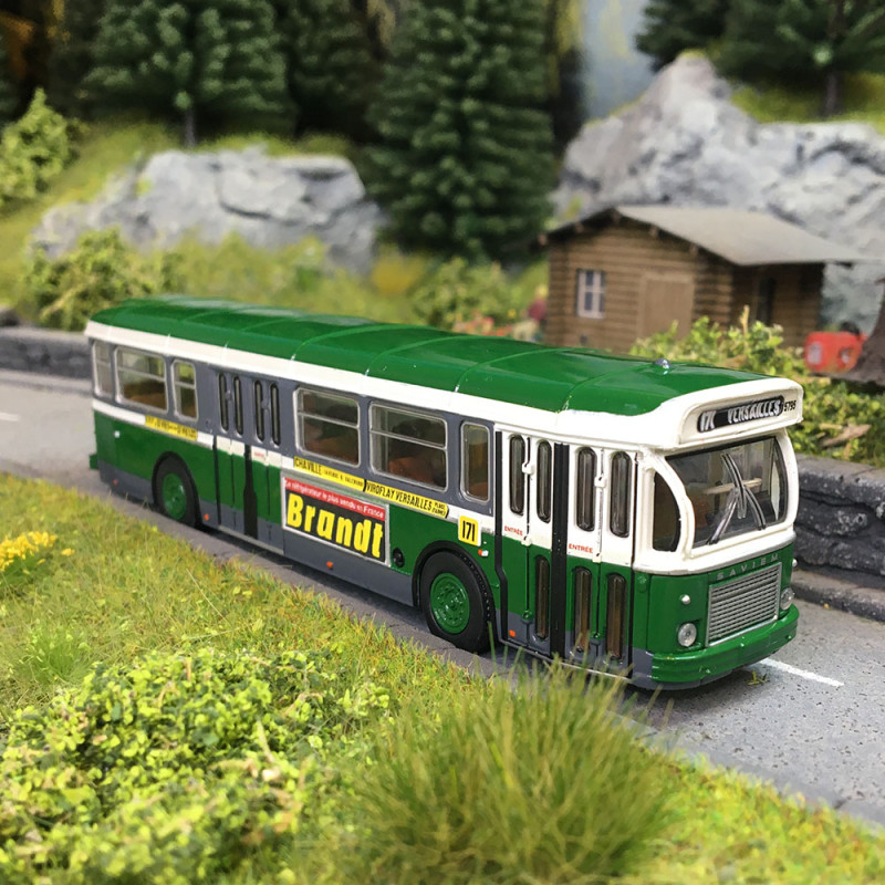Autobus SAVIEM SC10, 0-4-4, RATP ligne 171 (Pont de Sèvres - Versailles), 1974, exclusif - BREKINA 4367 - HO 1/87