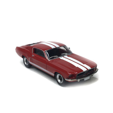 Ford Mustang Fastback, rouge et blanc, 1968 - BREKINA 19605 - HO 1/87