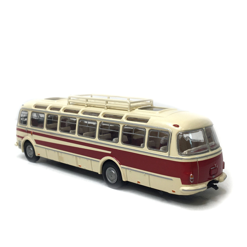 Autocar Skoda 706 RTO LUX, beige clair et rouge, 1958 - BREKINA 58235 - HO 1/87
