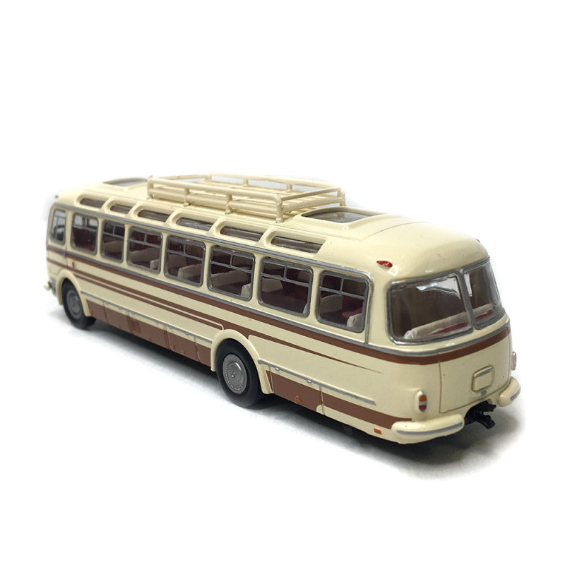 Autocar Skoda 706 RTO LUX, beige clair et marron, 1958 - BREKINA 58238 - HO 1/87