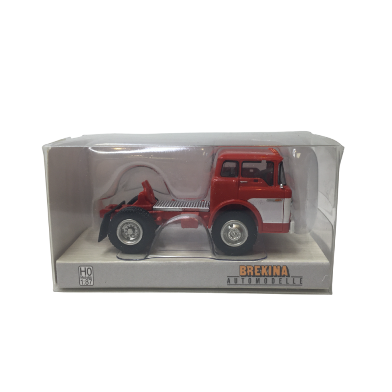 Tracteur Ford Séries C, rouge et blanc, 1970 - BREKINA 86325 - HO 1/87