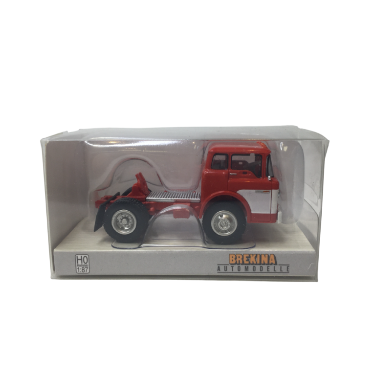 Tracteur Ford Séries C, rouge et blanc, 1970 - BREKINA 86325 - HO 1/87