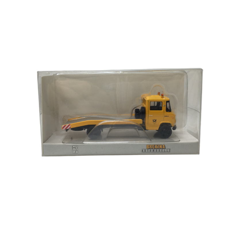 Dépanneuse MB L 608 de la poste fédérale, jaune  - BREKINA 36739 - HO 1/87 Dépanneuse MB L 608 de la poste fédérale, jaune  - BREKINA 36739 - HO 1/87