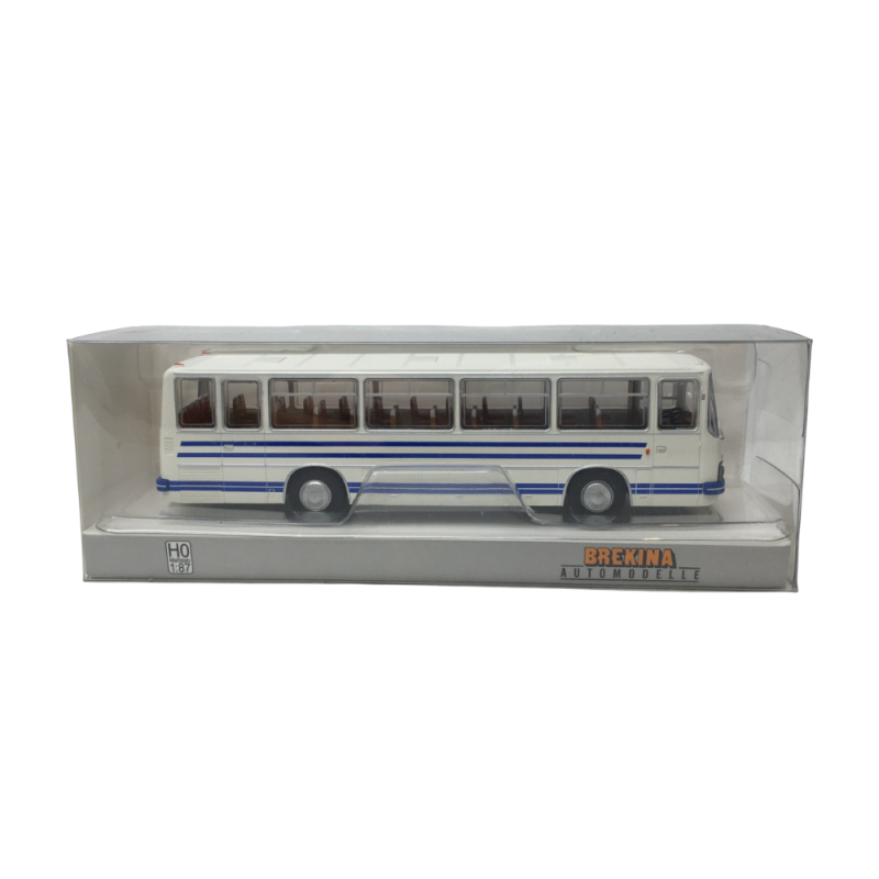 Bus Ikarus 255.71, blanc et bleu, 1972  - BREKINA 59657 - HO 1/87