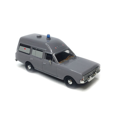 Opel Rekord, Ambulance, gris, 1968 - BREKINA 20671 - HO 1/87