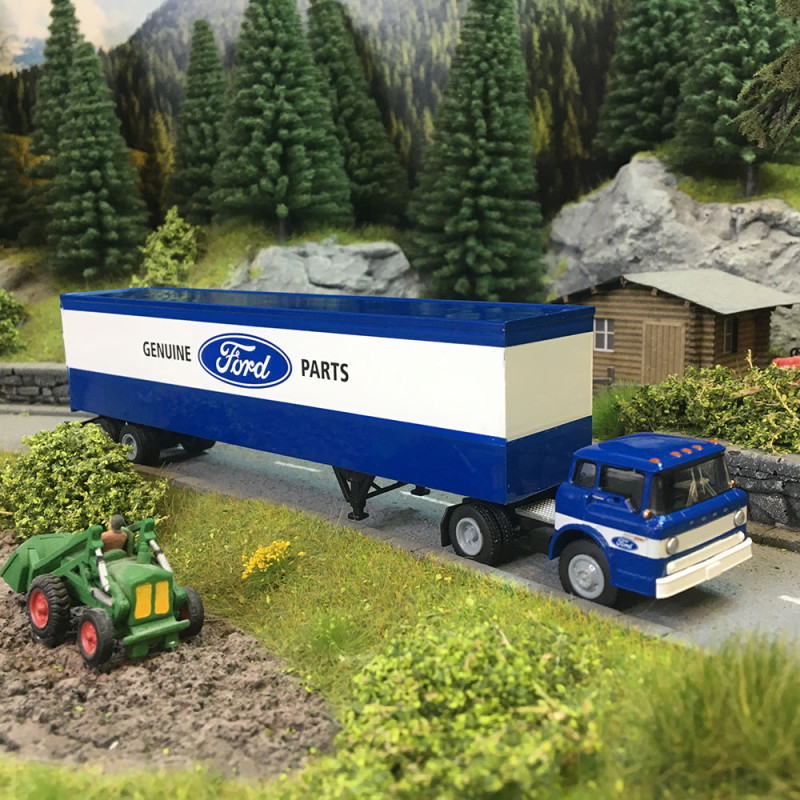 Semi-remorque tôlé Ford séries C, Ford, 1970 - BREKINA 86328 - HO 1/87