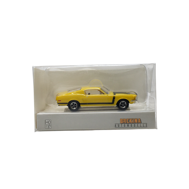 Ford Mustang Fastback, jaune et noir, 1968 - BREKINA 19611 - HO 1/87