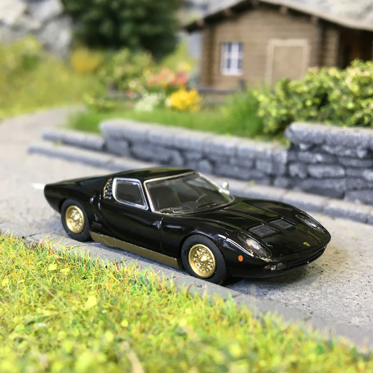 Lamborghini Miura, noir, 1966 - Minichamps 870103024 - 1/87 Lamborghini Miura, noir, 1966 - Minichamps 870103024 - 1/87