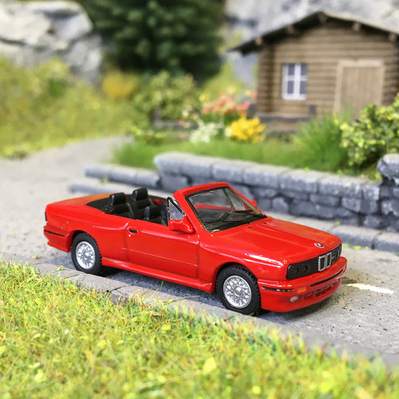 BMW M3 E30, cabriolet, rouge, 1988 - Minichamps 870020230 - 1/87