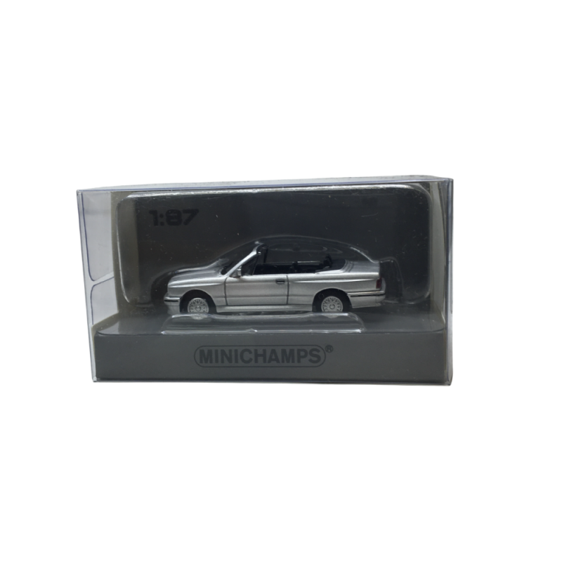 BMW M3 E30, cabriolet, argent, 1988 - Minichamps 870020232 - 1/87