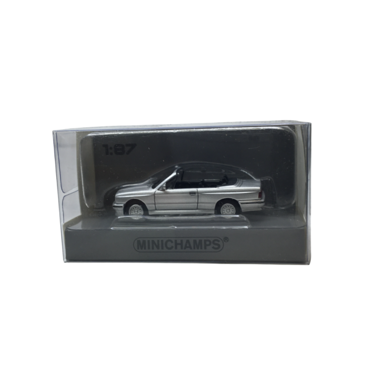 BMW M3 E30, cabriolet, argent, 1988 - Minichamps 870020232 - 1/87
