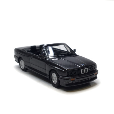 BMW M3 E30, cabriolet, gris foncé, 1988 - Minichamps 870020234 - 1/87