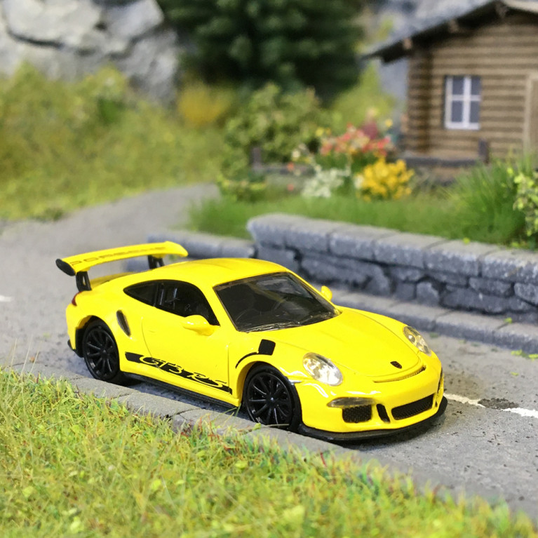 Porsche 911 GT3RS, jaune, 2015 - Minichamps 870063225 - 1/87 Porsche 911 GT3RS, jaune, 2015 - Minichamps 870063225 - 1/87