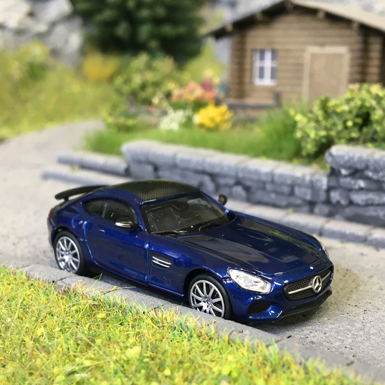 Mercedes AMG GTS, Bleu Métallisé, 2015 - MINICHAMPS 870037124 - HO 1/87 Mercedes AMG GTS, Bleu Métallisé, 2015 - MINICHAMPS 870037124 - HO 1/87